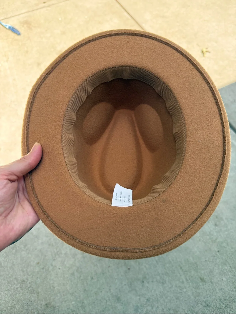 Toddler’s Classic Wide-Brim Felt Fedora Hat - Camel Brown
